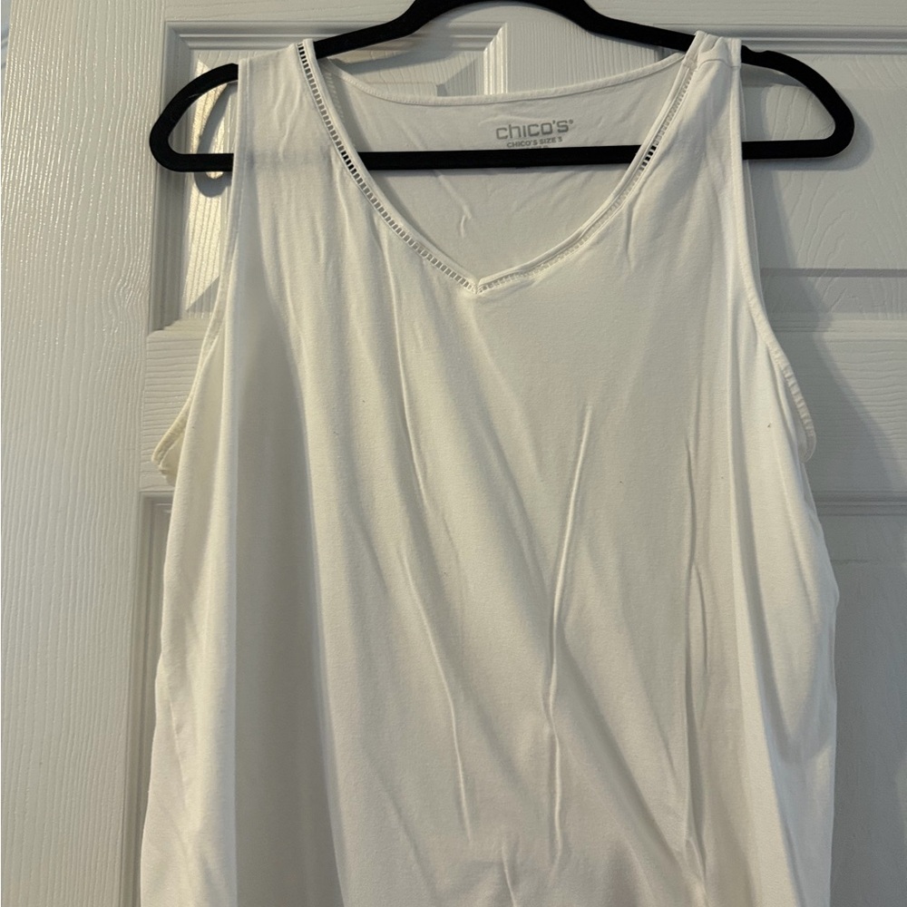Chico's Cream Sleeveless Tank Top